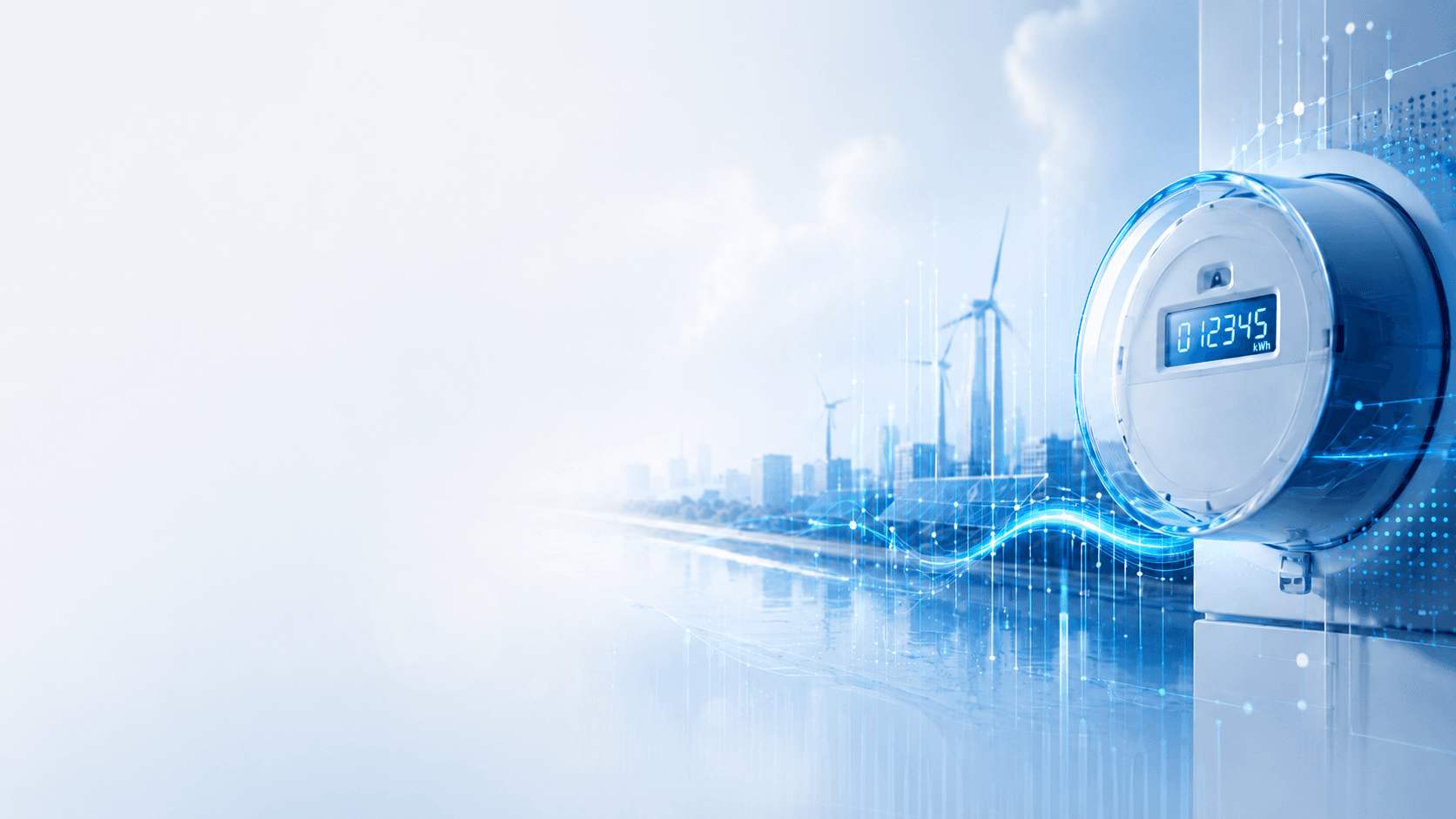 Smart meter with connected city and renewable energy network