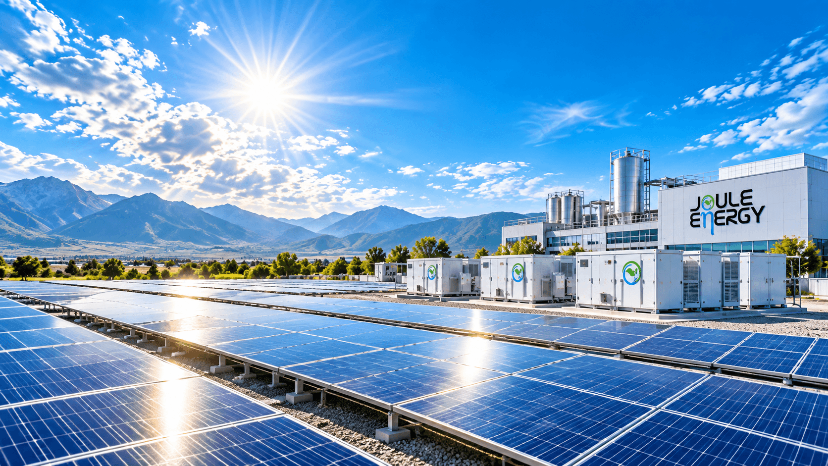 Solar generation and battery storage at a Joule Energy site in South Africa